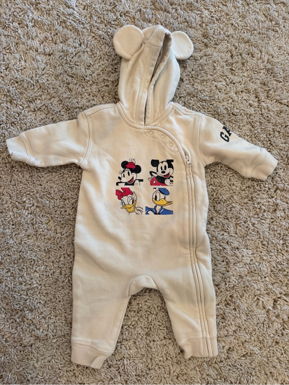 GAP Cream Disney Character Hooded One-Piece with Ears